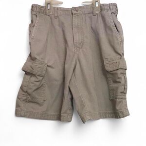 Aramark Wearguard W34 Velcro Pockets Utility Gorpcore Work Khaki Cargo Shorts